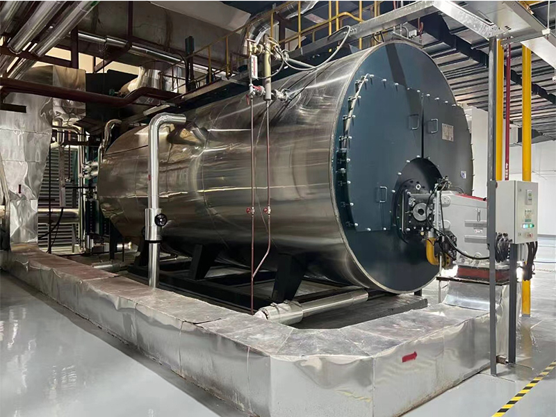 The installation of the ten ton boiler is completed